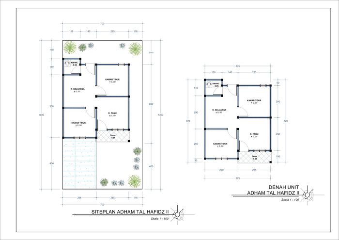 foto denah rumah tipe 36 perumahan ADHAM TAL HAFIDZ II