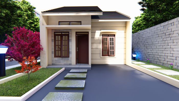 foto tampak rumah tipe 30 perumahan BMW SUMBER ASRI