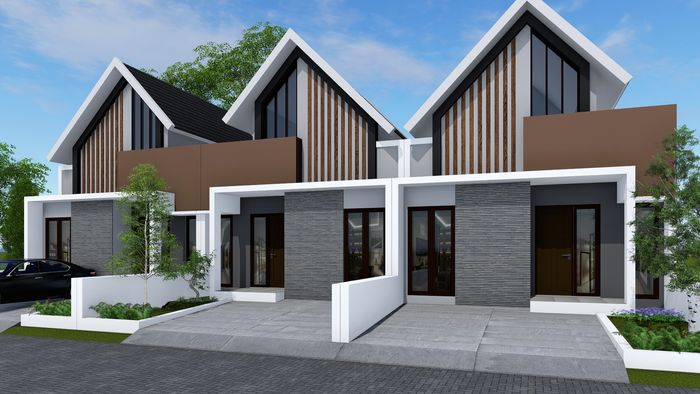 foto tampak rumah tipe MINIMALIS 36/96 perumahan Green Puspa Asri