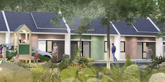 foto tampak rumah tipe VENTO GRANDE L5 478,41 perumahan Mutiara Gading City Cluster New Liverpool Tahap 1
