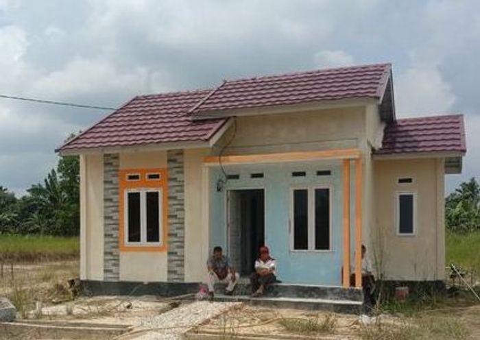 foto tampak rumah tipe RHS 36 perumahan Gibran permata kubang