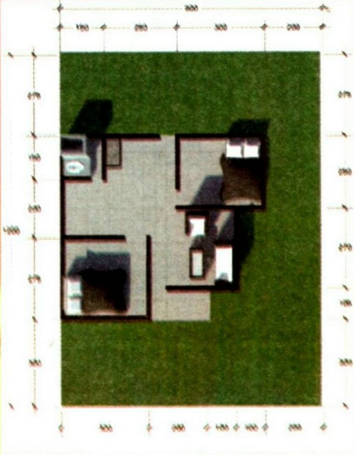 foto denah rumah tipe RHS 36 perumahan Gibran permata kubang