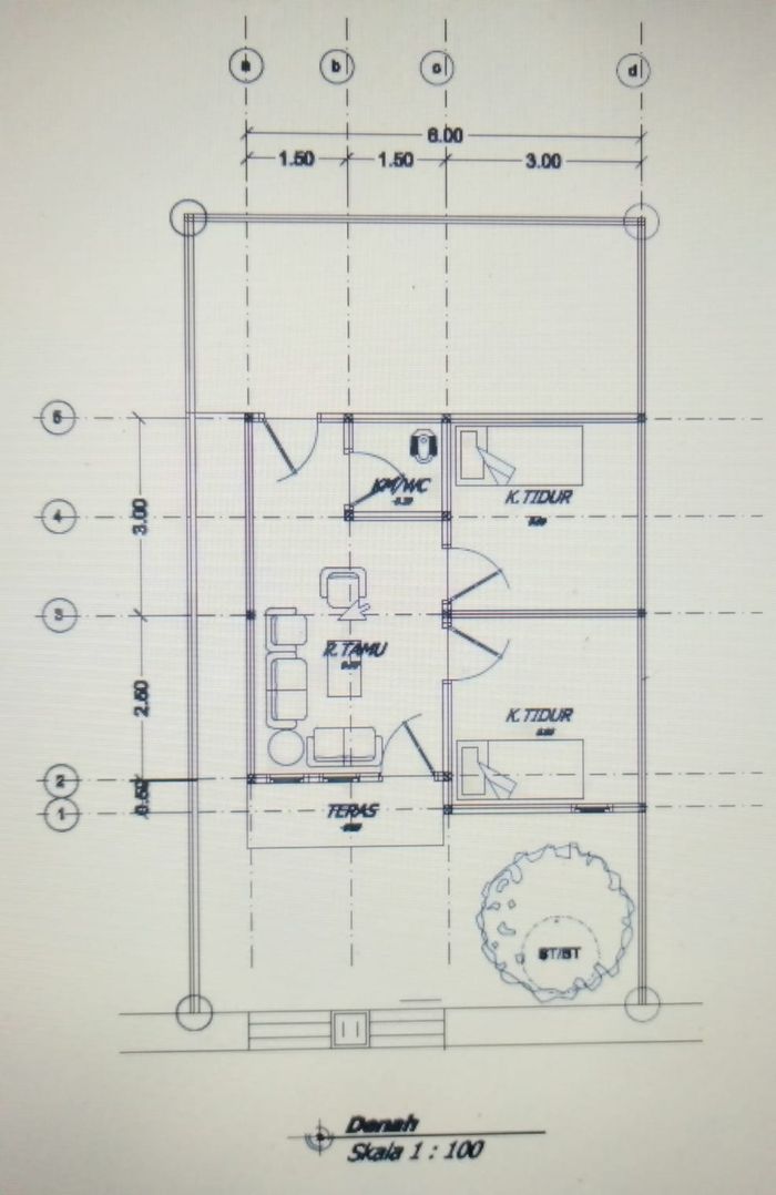 foto denah rumah tipe 36 perumahan Riyanda Residence Tahap 3