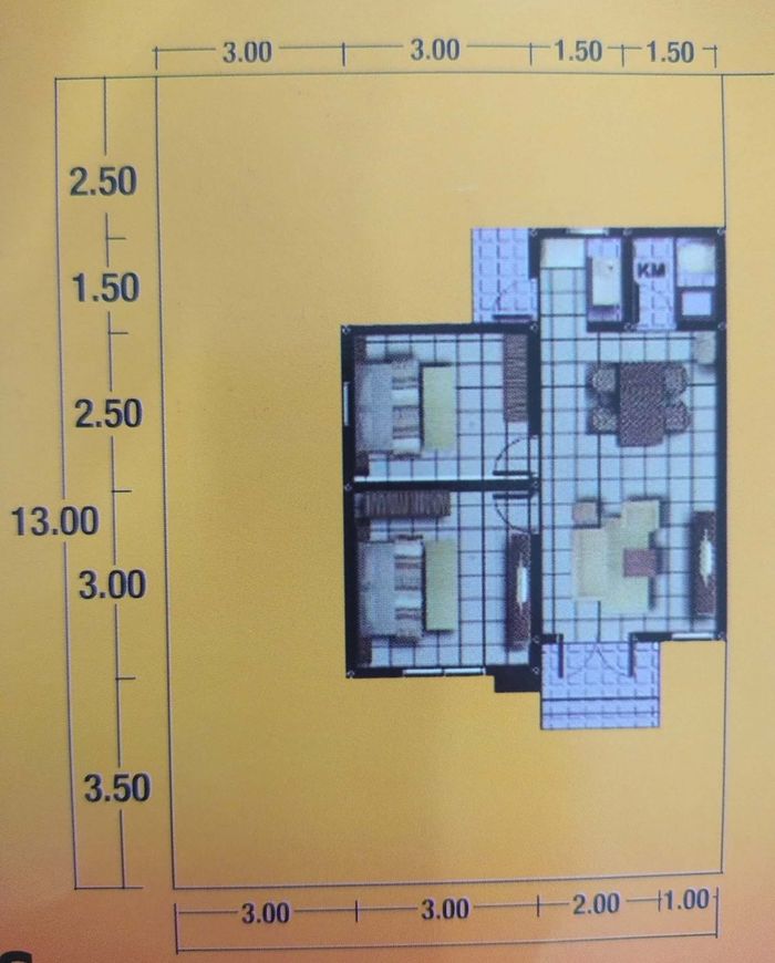 foto denah rumah tipe 36/91 perumahan Perumahan Pelita Bangsa 2 Tahap 1