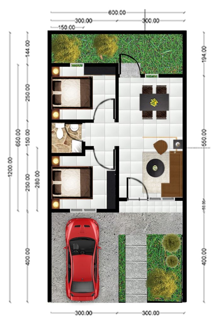 foto denah rumah tipe 36 subsidi perumahan MUTIARA BARANGAN 5
