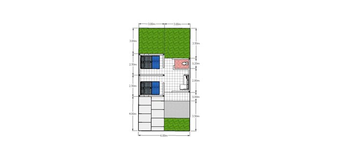 foto denah rumah tipe 30/66 perumahan GREEN PERMATA GENDOH 2