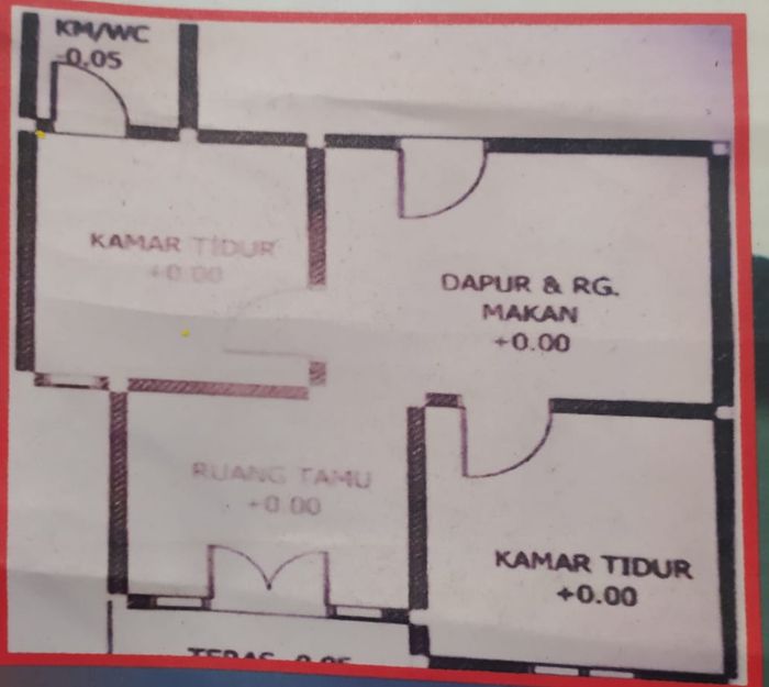 foto denah rumah tipe 36 perumahan PERUMAHAN BUMI FARINASA HULAWA