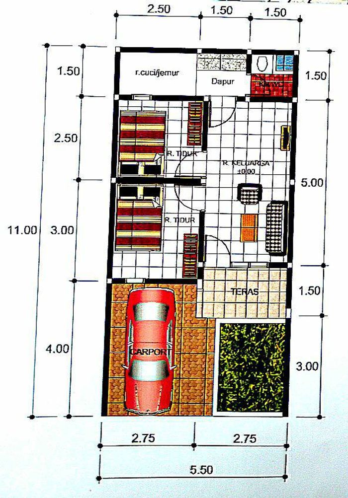 foto denah rumah tipe 36 perumahan ARGO RESIDENCE