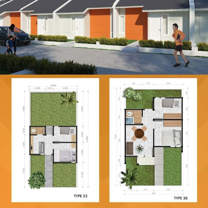 foto denah rumah tipe 22/60 perumahan Gardenia 2 cileungsi