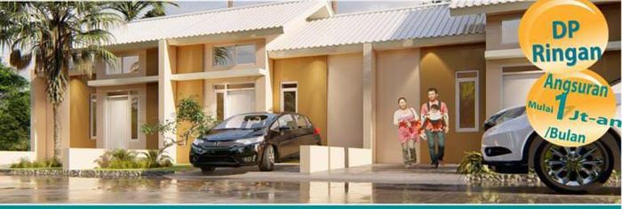 foto tampak rumah tipe 36/72 perumahan Aditya Pratama Regency