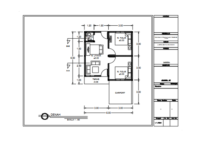 foto denah rumah tipe 36+ perumahan Hemat Residence