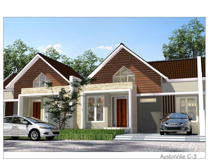 foto tampak rumah tipe 95 perumahan Perum AUSTINVILLE
