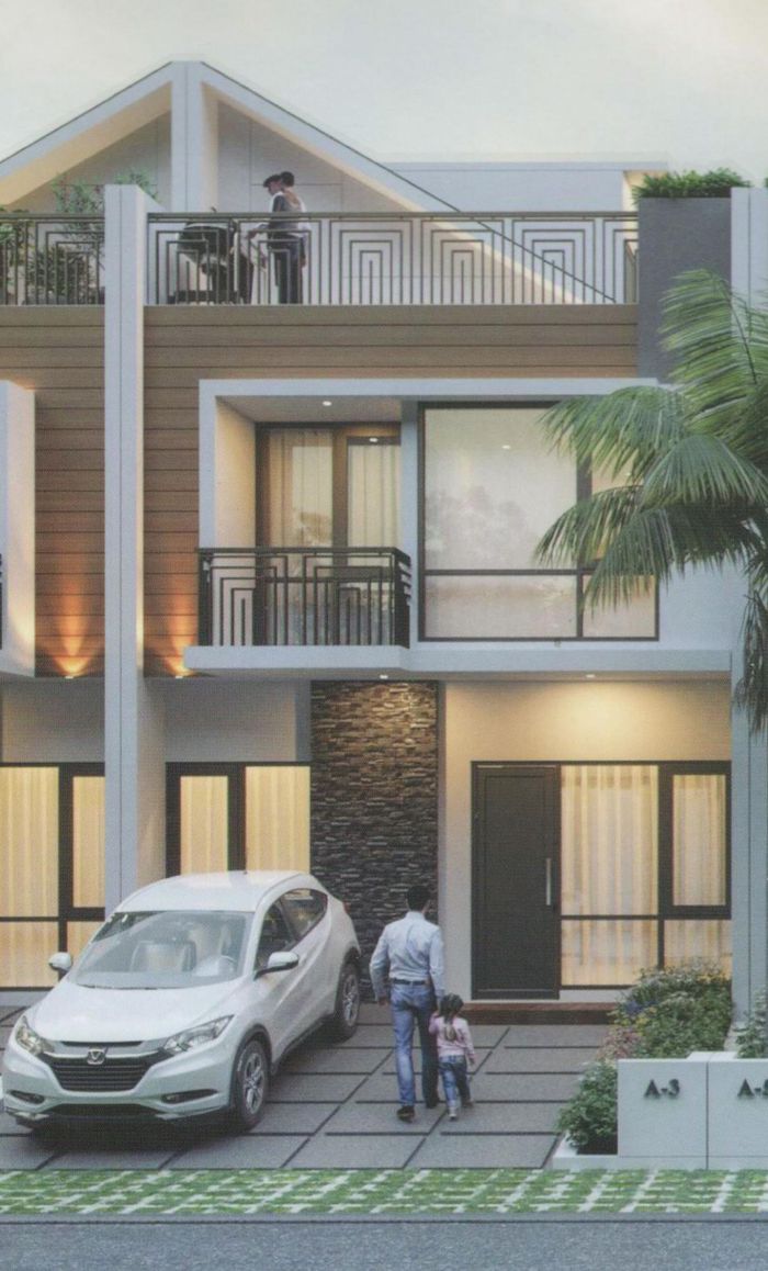 foto tampak rumah tipe SAKURA ROOFTOP perumahan Bogor Village