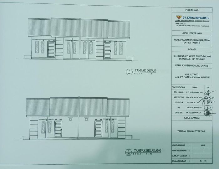 foto tampak rumah tipe subsidi perumahan PERUMAHAN GRIYA SATRIA TAHAP II
