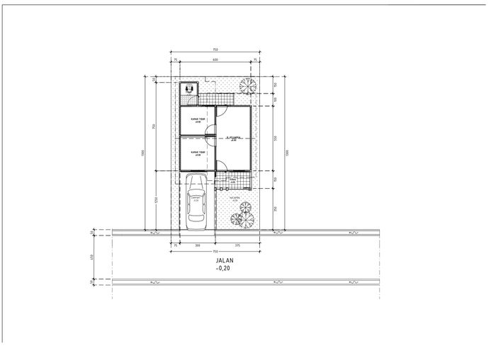 foto denah rumah tipe 36/97 perumahan Vanilla Garden Residence