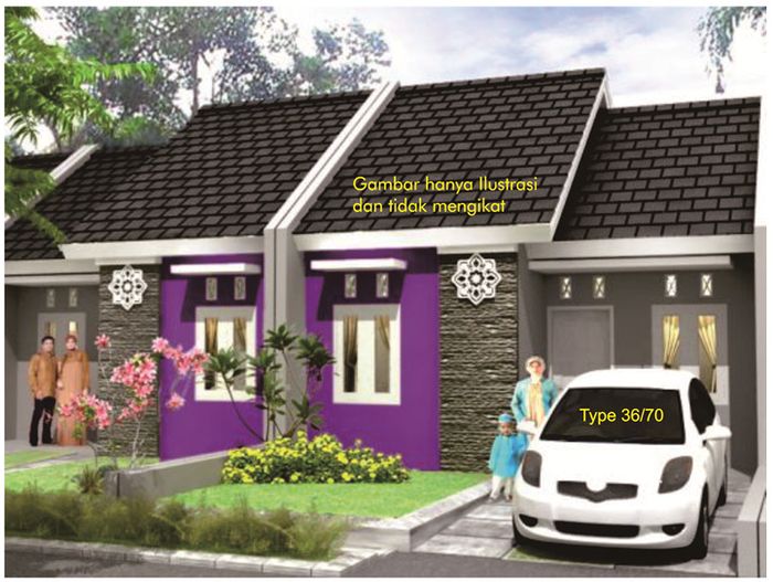 foto tampak rumah tipe Subsidi 36/70 perumahan Perumahan Pesona Jaya Perdana