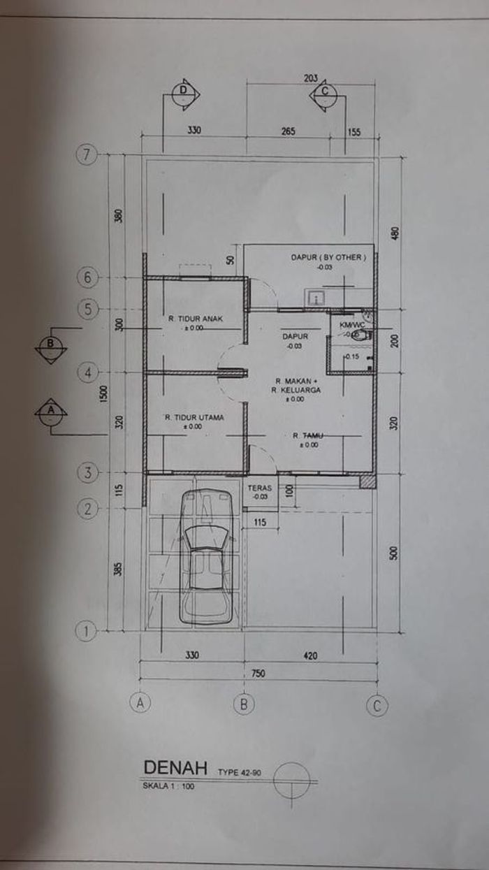 foto denah rumah tipe 36/136 perumahan GREEN HARMONI RESIDENCE