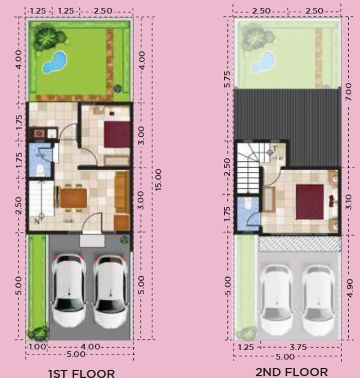 foto denah rumah tipe 49/72 perumahan JUANDA HARAPAN PERMAI