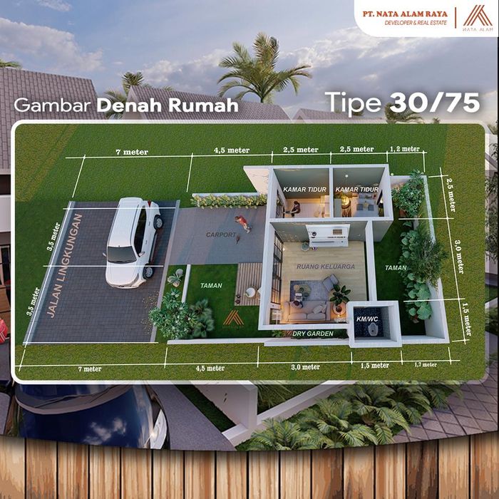foto denah rumah tipe Subsidi perumahan NATA ALAM MAVILLA