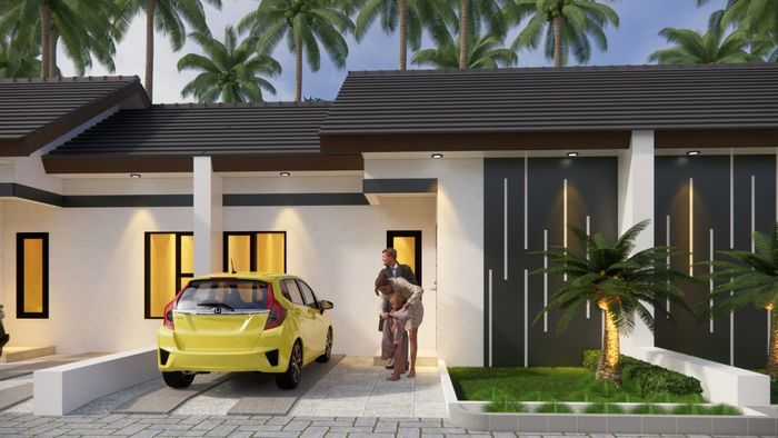foto tampak rumah tipe 33 perumahan Pusaka Arraya