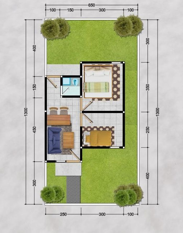 foto denah rumah tipe 36 (subsidi) perumahan VILLA TALBU