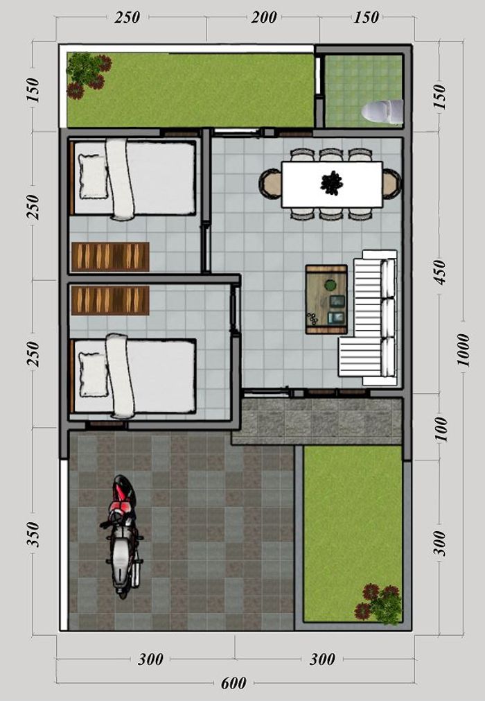 foto denah rumah tipe 34 perumahan Perumahan Mekar Agung 3 Residence