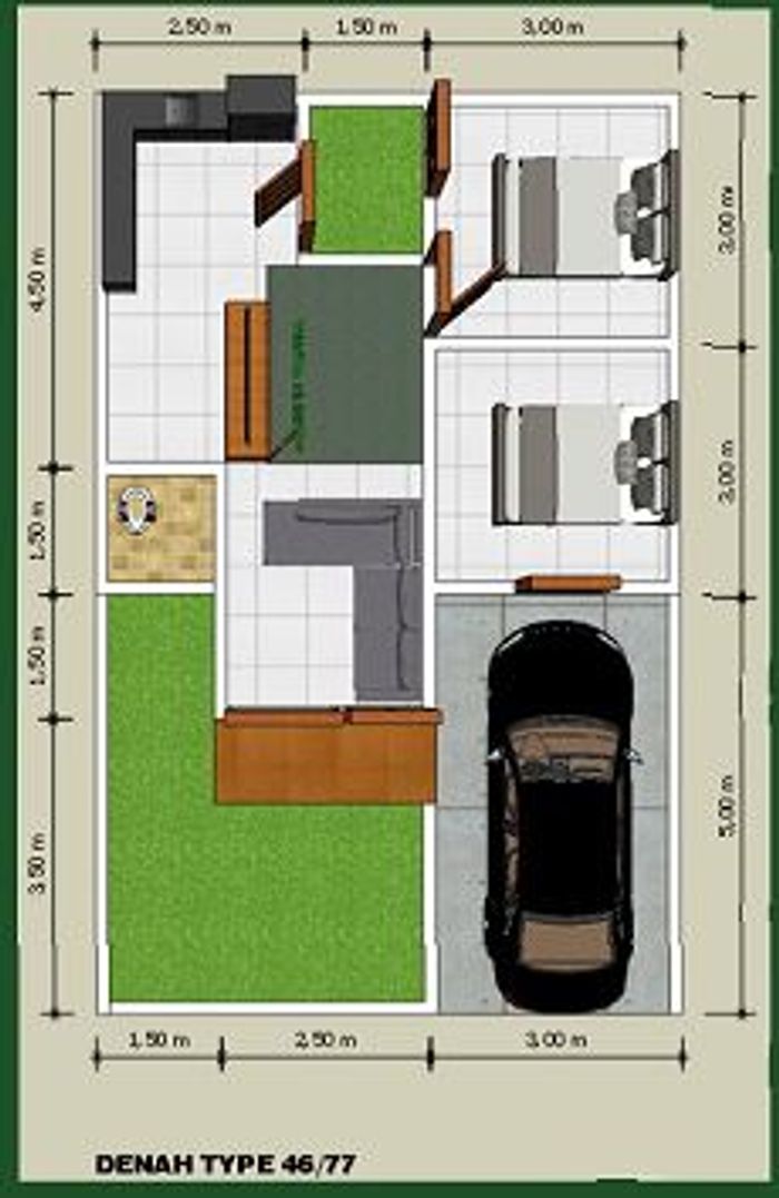 foto denah rumah tipe Seruni perumahan Perumahan Mekar Agung 3 Residence