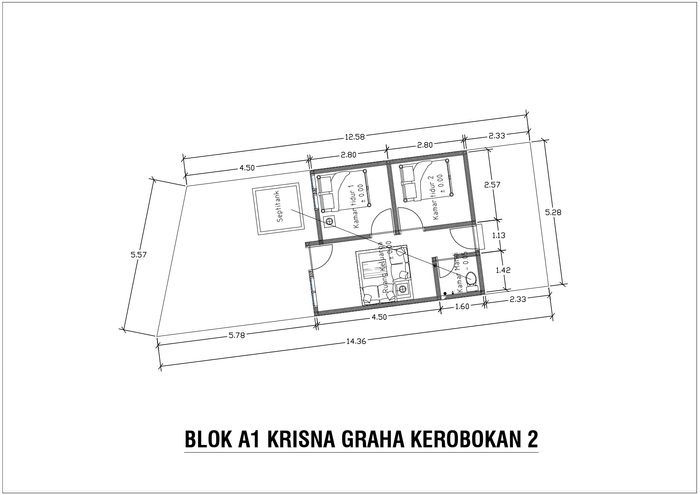 foto tampak rumah tipe 30/70 SF perumahan KRISNA GRAHA KEROBOKAN 2