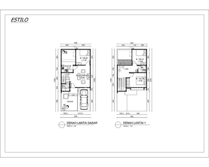 foto denah rumah tipe ESTILLO perumahan GRAND SHARON RESIDENCE BLOK F2