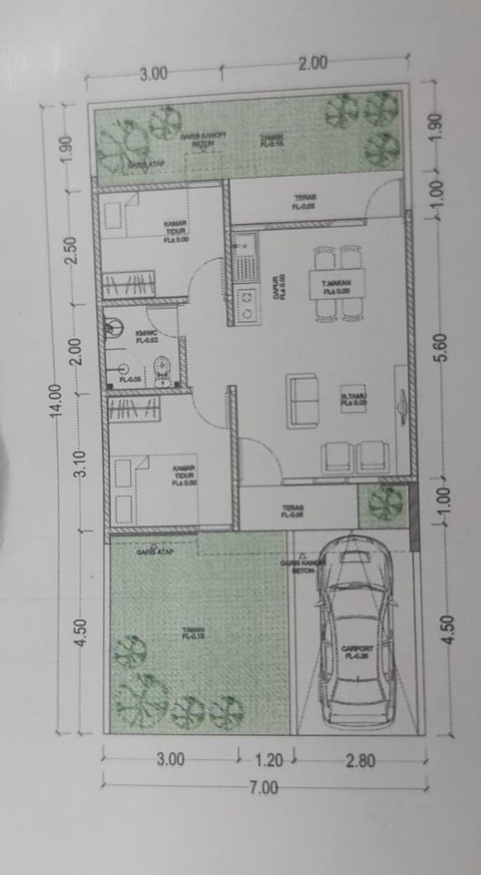 foto tampak rumah tipe A5 perumahan GRAND ALOHA REGENCY