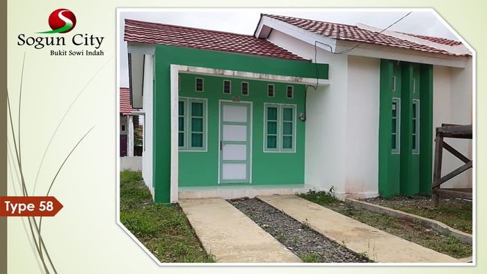 foto tampak rumah tipe 58 perumahan Bukit Sowi Indah