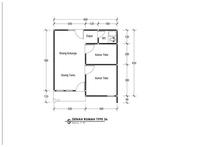 foto denah rumah tipe 36 perumahan BUNGO CIPTA GRAHA 5