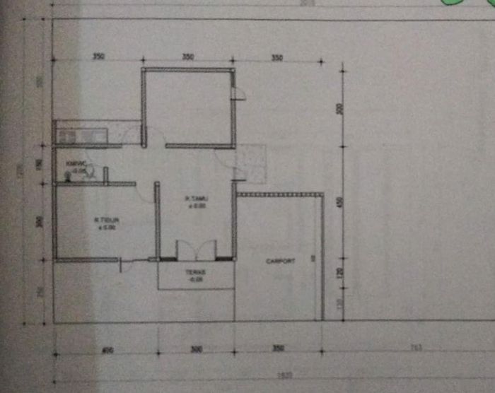 foto denah rumah tipe 45 perumahan Perum Griya Lestari