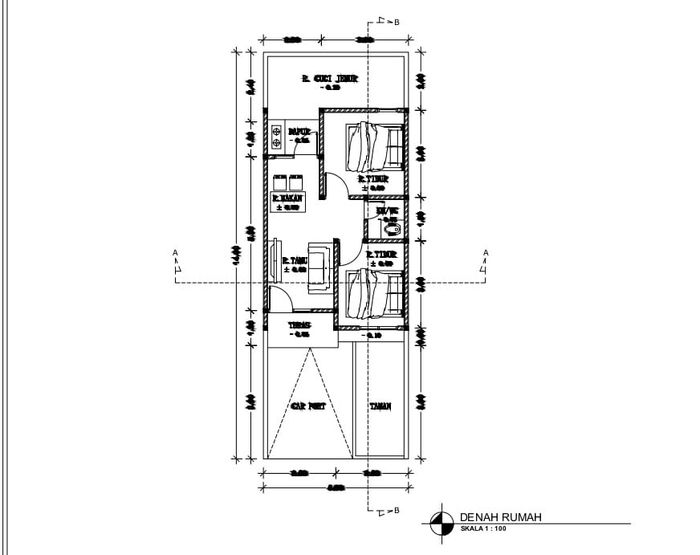 foto denah rumah tipe Rumah Subsidi perumahan Mars Residence 2