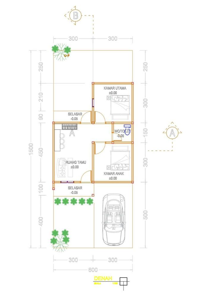 foto denah rumah tipe 36 perumahan GRAND AL-HUSNA REGENCY