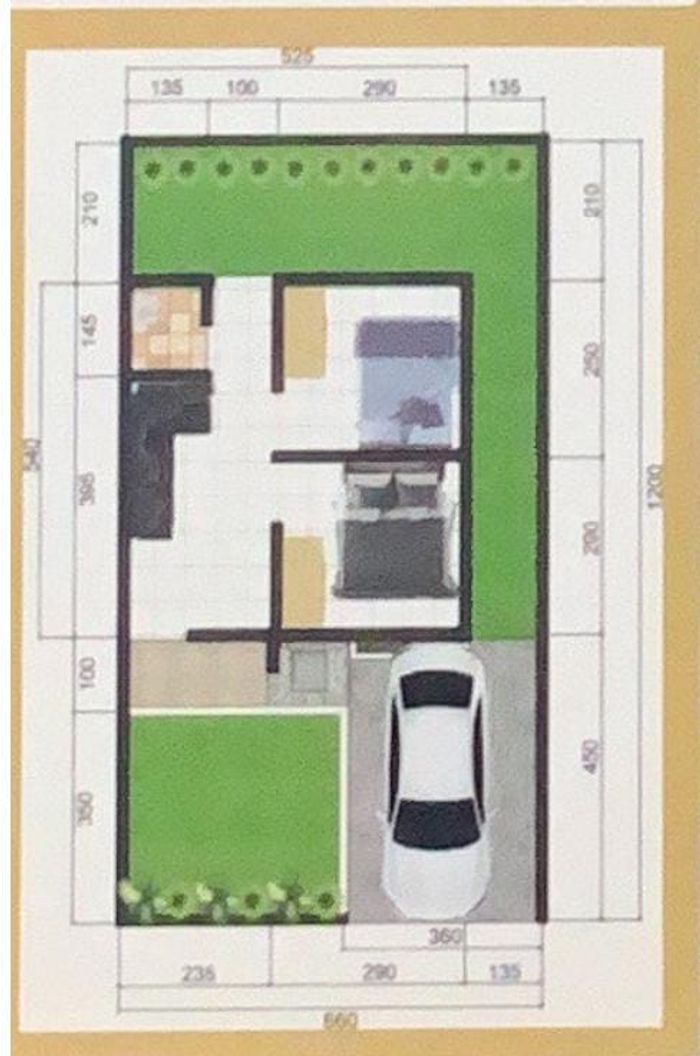 foto denah rumah tipe 30/80 perumahan MAHAKARYA RESIDENCE