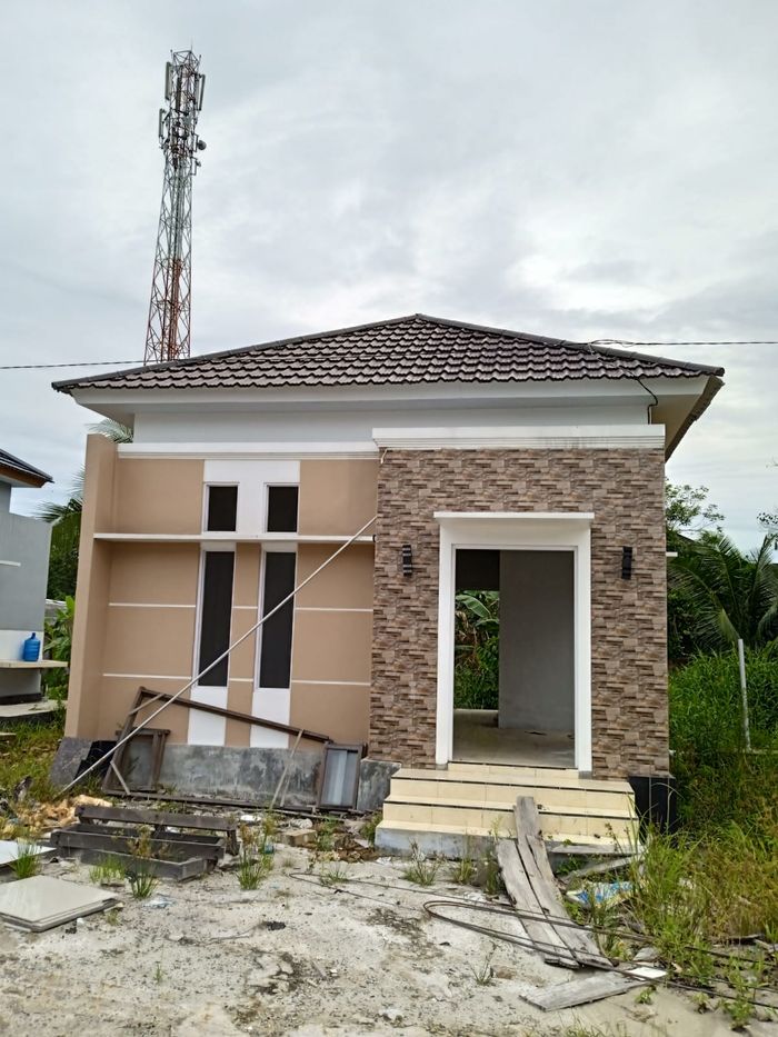 foto tampak rumah tipe 36 Minimilais perumahan Grand Sakina Stadion