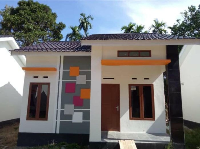 foto tampak rumah tipe 36 perumahan Pesona Karya Residence Blok B