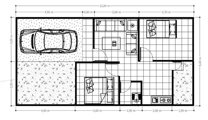 foto denah rumah tipe 45 perumahan THE BANDARA RESIDENCE