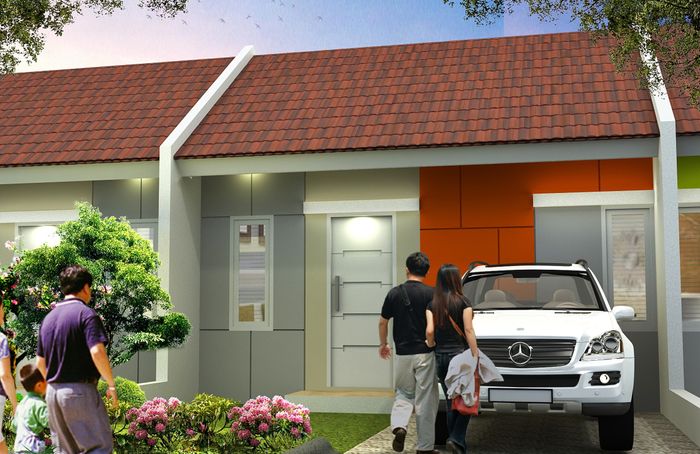 foto tampak rumah tipe 36 perumahan THE BANDARA RESIDENCE