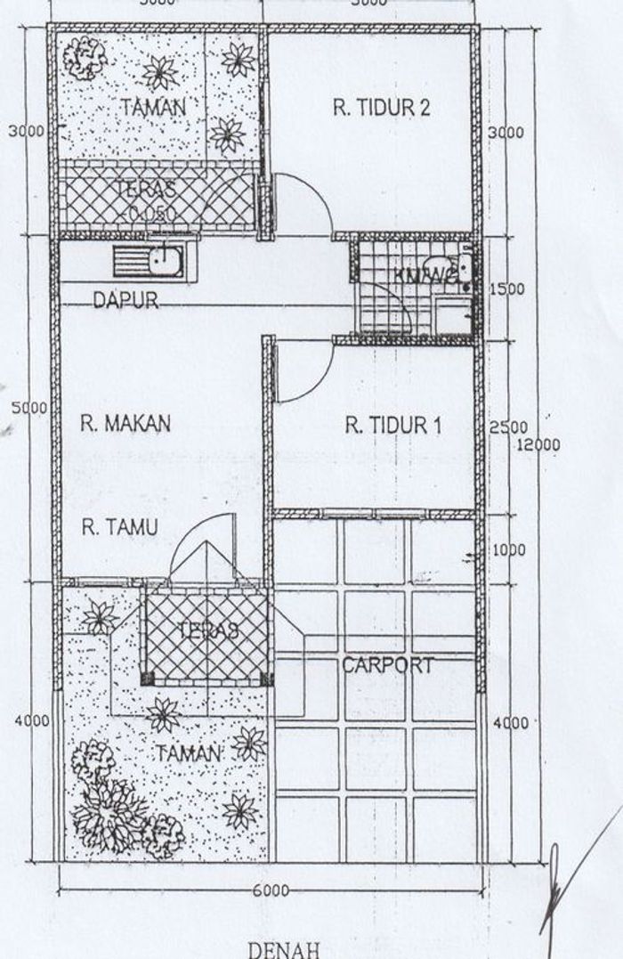 foto denah rumah tipe Topaz Plus C 3 No 5 perumahan Daan Mogot Arcadia