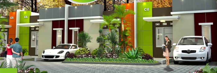 foto tampak rumah tipe 22 perumahan THE BANDARA RESIDENCE