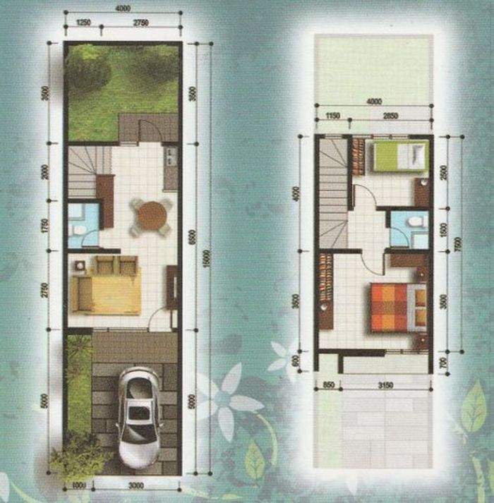 foto denah rumah tipe EMERALD HOOK D 3 NO 16 perumahan Daan Mogot Arcadia