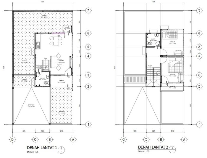 foto denah rumah tipe KALINDA B8-11 perumahan Kedaton Park Tahap 1