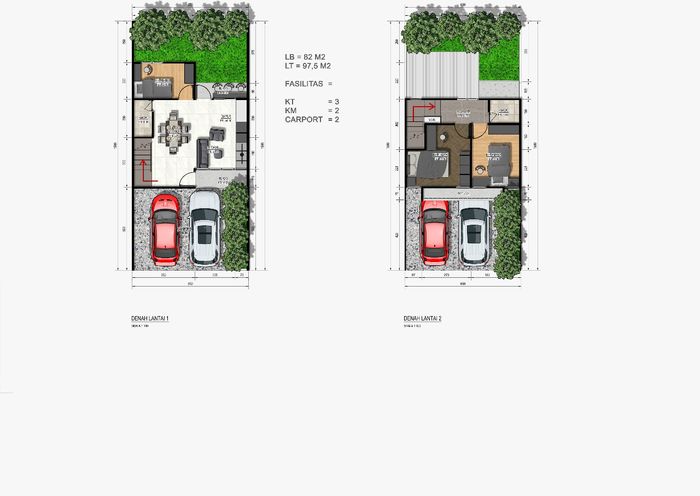 foto denah rumah tipe BLOK A 25 26 27 perumahan GADING ELAWANA
