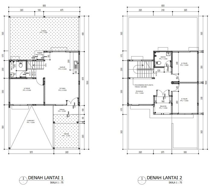 foto denah rumah tipe KALINDA B9-5 perumahan Kedaton Park Tahap 1