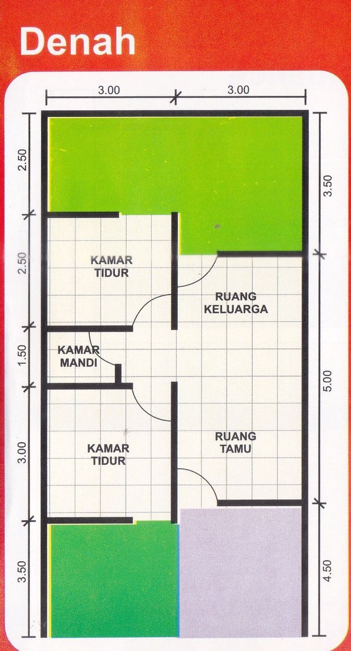 foto denah rumah tipe 36 perumahan TAMAN SERASI RESIDENCE