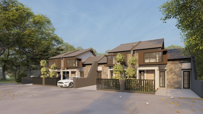 foto tampak rumah tipe 42/90 perumahan Alana Regency Tambakcemandi Tahap 2 dan 3