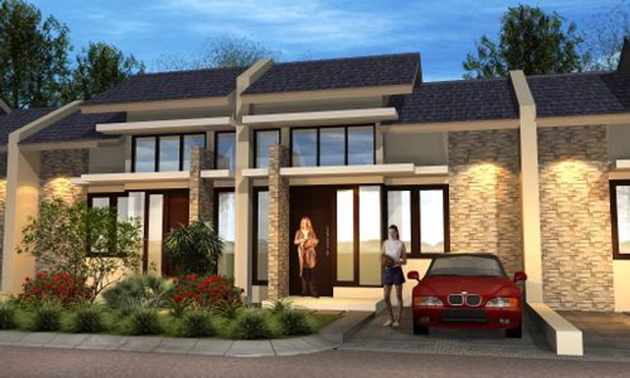 foto tampak rumah tipe 38/74. perumahan Grand Victoria 1