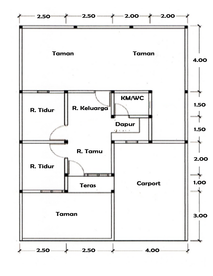 foto denah rumah tipe 36 perumahan cindo nihan residence